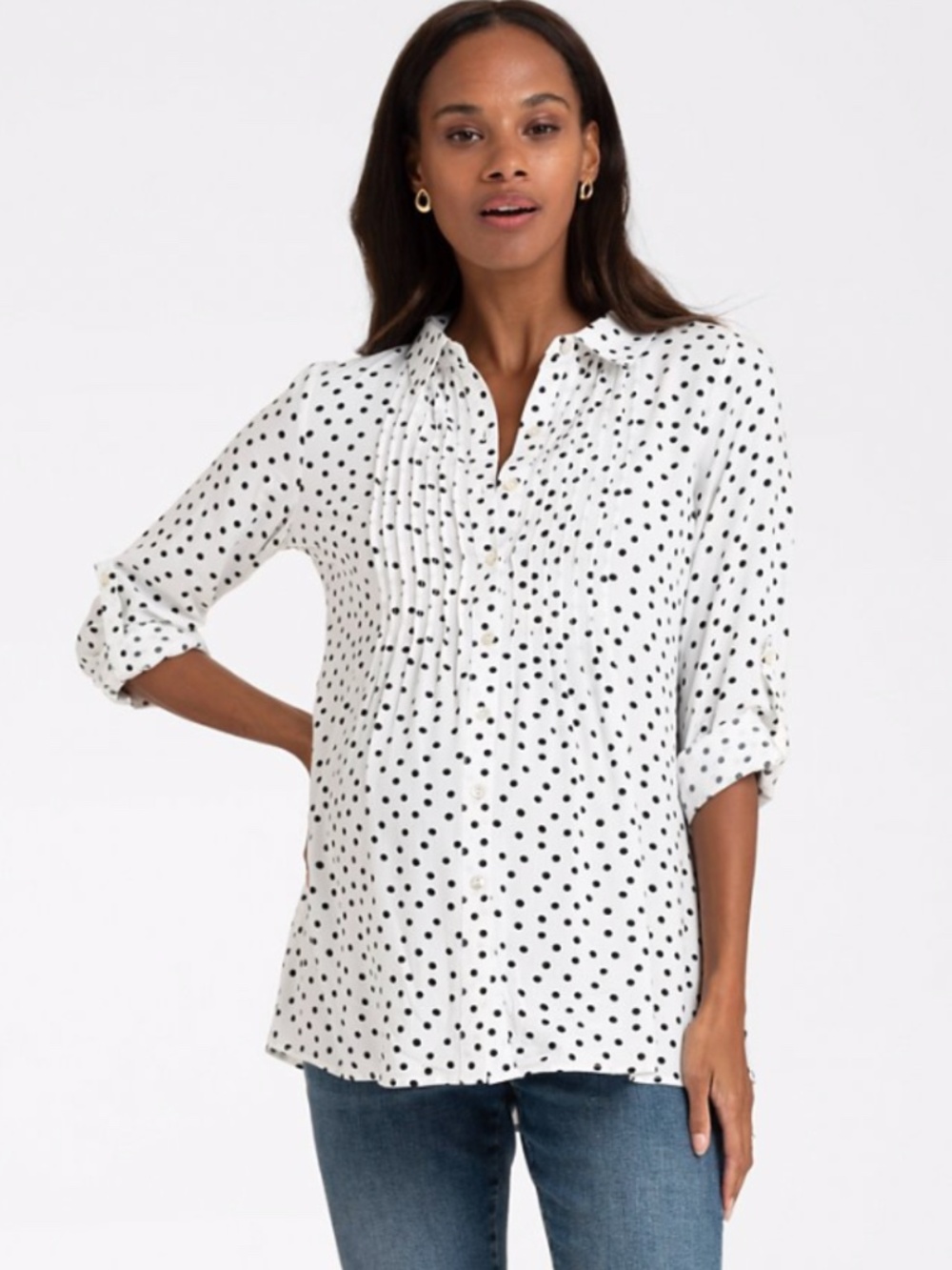 (35) NEW Seraphine Dotty Woven Maternity Top 6 - Picture 12 of 17